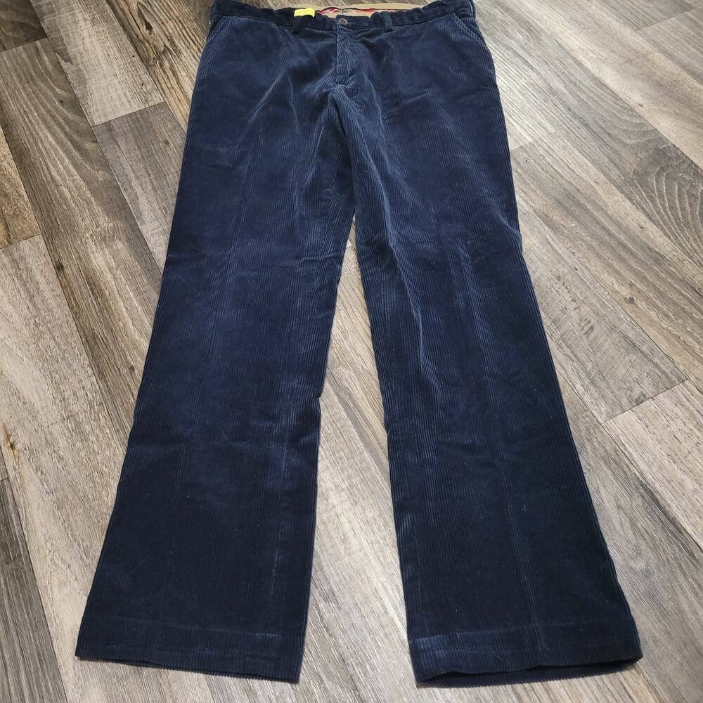 Vintage Polo Ralph‎ Lauren Pants Mens 36x32 Blue Corduroy Preston Pant Trousers